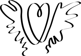 Heart ribbons. Element for design