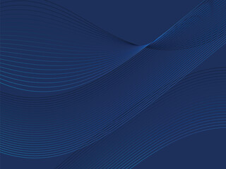 Abstract Navy Blue Wave Background Elegant Swirling Lines Texture for Design Projects