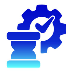 Workflow Advancement Icon - Solid Gradient Style for Productivity Tracking.