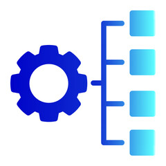 Structure Optimization Icon - Solid Gradient Style for Efficient Systems.