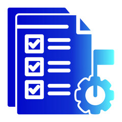 Objective Planning Icon - Solid Gradient Style for Achievement Tracking.