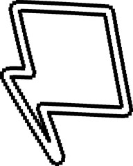 Pixel speech bubbles. Chat speech or dialogue