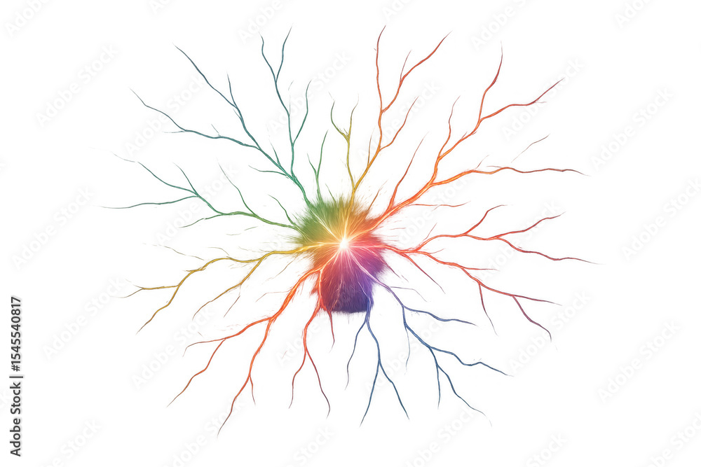 Poster vibrant electric lightning branching, generating dynamic energy pattern against transparent backdrop