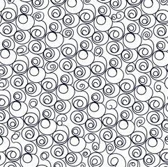 The curved lines create a patterned art with curls.