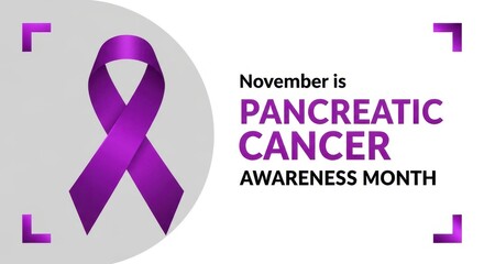 Pancreatic Cancer Awareness Month Purple Ribbon Support and Understanding