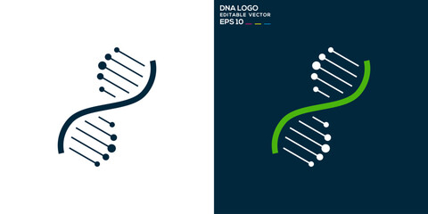 DNA logo. Health, biology, laboratory. Vector icon symbol template EPS 10.