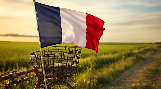 French Countryside Bicycle Ride at Sunset - Powered by Adobe