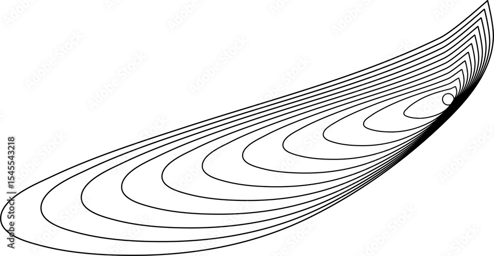 Poster circle lines with blend fluid forms. technology element