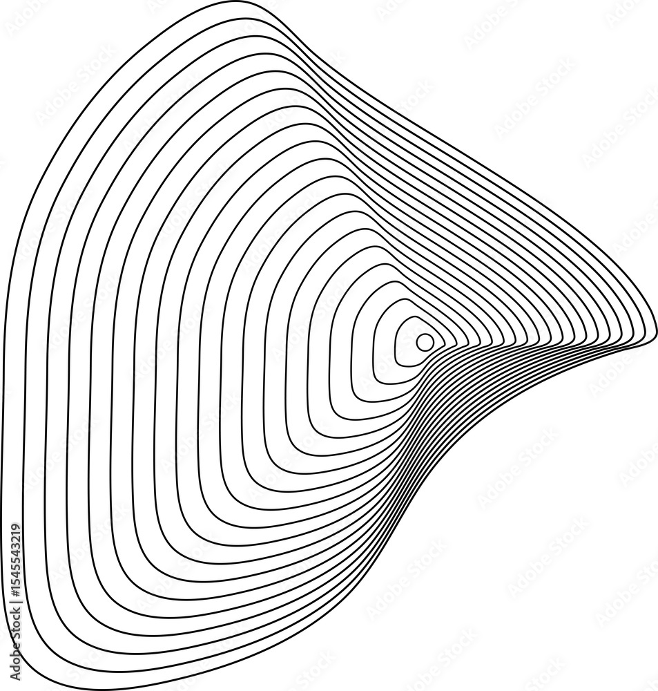 Poster circle lines with blend fluid forms. technology element