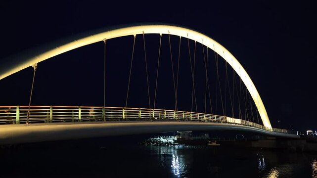 Gangmun Sotdae Bridge Illuminated at Night