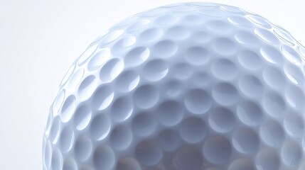 A pristine white golf ball with detailed dimple pattern, symbolizing precision and perfection in sport.
﻿