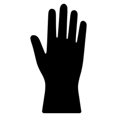 Medical glove icon with transparent background symbolizing hygiene, protection, and healthcare safety
