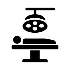Operating room icon with transparent background symbolizing surgical theater, medical procedure, and hospital environment
