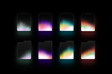 aurora fluid northern light gradient glassmorphism ui elements