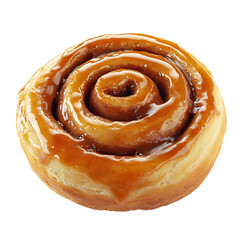 Fototapeta premium Golden Cinnamon Roll with Glaze