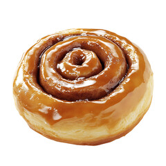 Fototapeta premium Golden Cinnamon Roll with Glaze