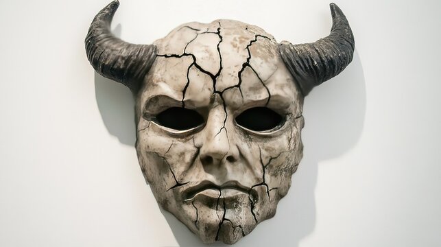 Ancient evil-looking mask