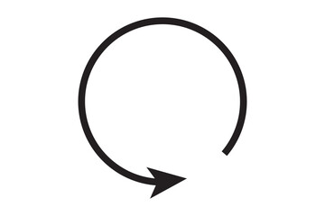 CIRCLE Arrow black icon .circle arrows. circular arrow icon, refresh, reload.