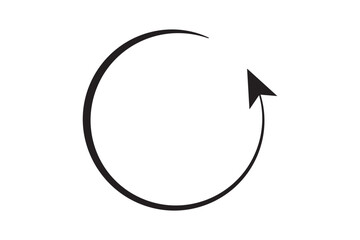 circle arrow icon isolated on white background