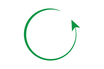 circle arrow icon isolated on white background
