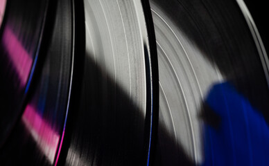 abstract musical background with vinyl