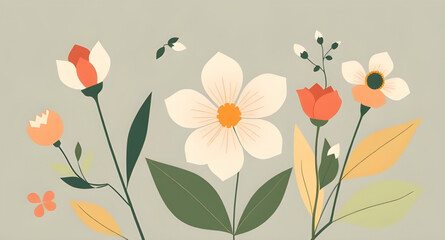 Botanical art background, Natural floral background, Floral greeting card background, Floral invitation background, Bloom pattern background, Decorative flower motif, Feminine floral background, Beaut