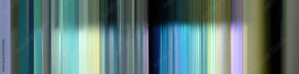 Poster abstract background with vertical lines in shades of blue green yellow and gray creating a blurred e