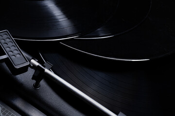 abstract musical background with vinyl