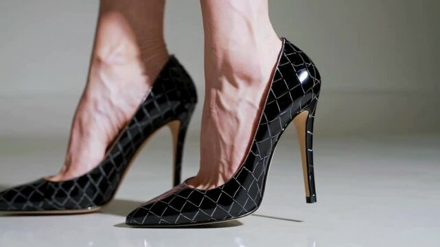 female legs in high heels