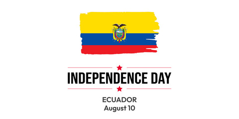 Ecuador independence day illustration - august 10th celebration