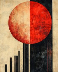 Swiss graphic designer doing designing abstract composition