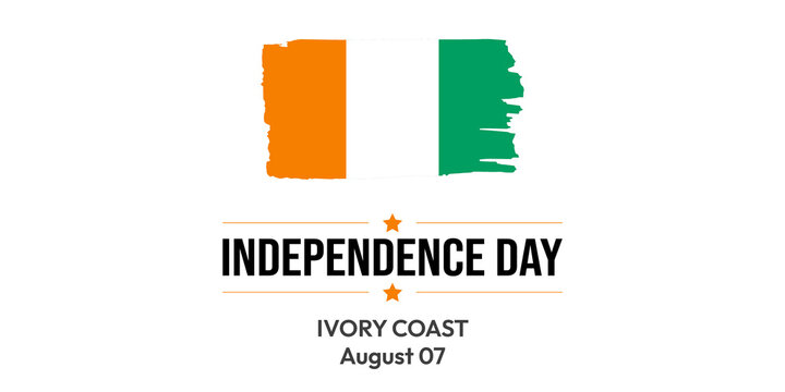 Ivory coast independence day vector illustration - august 7th