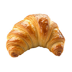 Golden, flaky croissant with a glossy finish