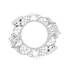 school frame. doodle education banner frame. hand drawn school and education frame background. school background