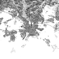 Obraz premium 3D illustration of city and urban in Helsinki Finland