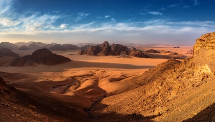Obraz premium desert landscape mountain panorama madain saleh saudi arabia