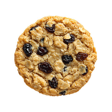 Oatmeal Raisin Cookie with Visible Oats and Raisins