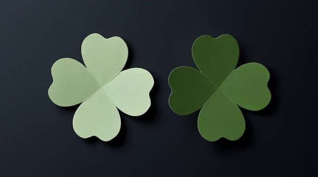 st patrick day background, four leaf clover, message card