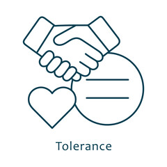 Respect and Tolerance Symbol Icon for Team Collaboration and Equality
