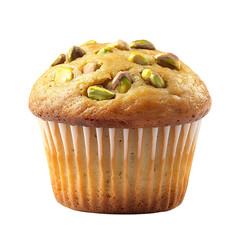Freshly Baked Pistachio Muffin with Golden Crust