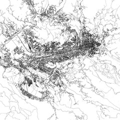 Fototapeta premium 3D illustration of city and urban in Sarajevo Bosnia and Herzegovina