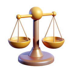 gold scales of justice 3d style, scales of justice 3d render