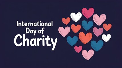 International day of charity hearts graphic