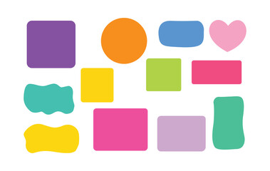 Bright vector style colorful shapes with soft texture ideal for creative templates and print work unique design Pro.