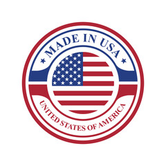 made in usa stamp circle logo vector design template	