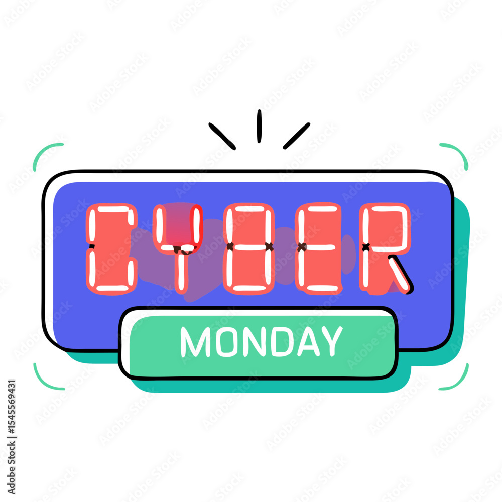 Poster digital clock displaying 