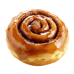 Fototapeta premium Golden Cinnamon Roll with Glaze