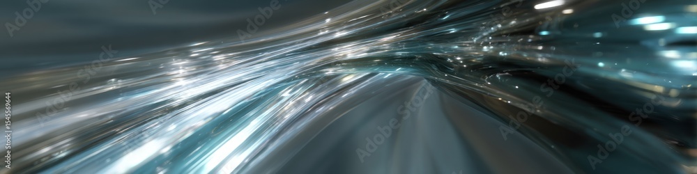 Poster abstract tunnel with light streaks creating a sense of speed and futuristic technology design look