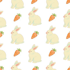 Rabbit Seamless Pattern
