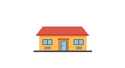 Simple illustration of a two story house
